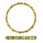 Beautifully Crafted Diamond Bangles in 18k Yellow Gold with Certified Diamonds - BR0076P
